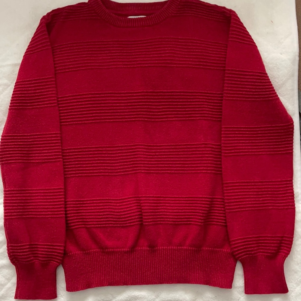 Cat & Jack boy red sweater.